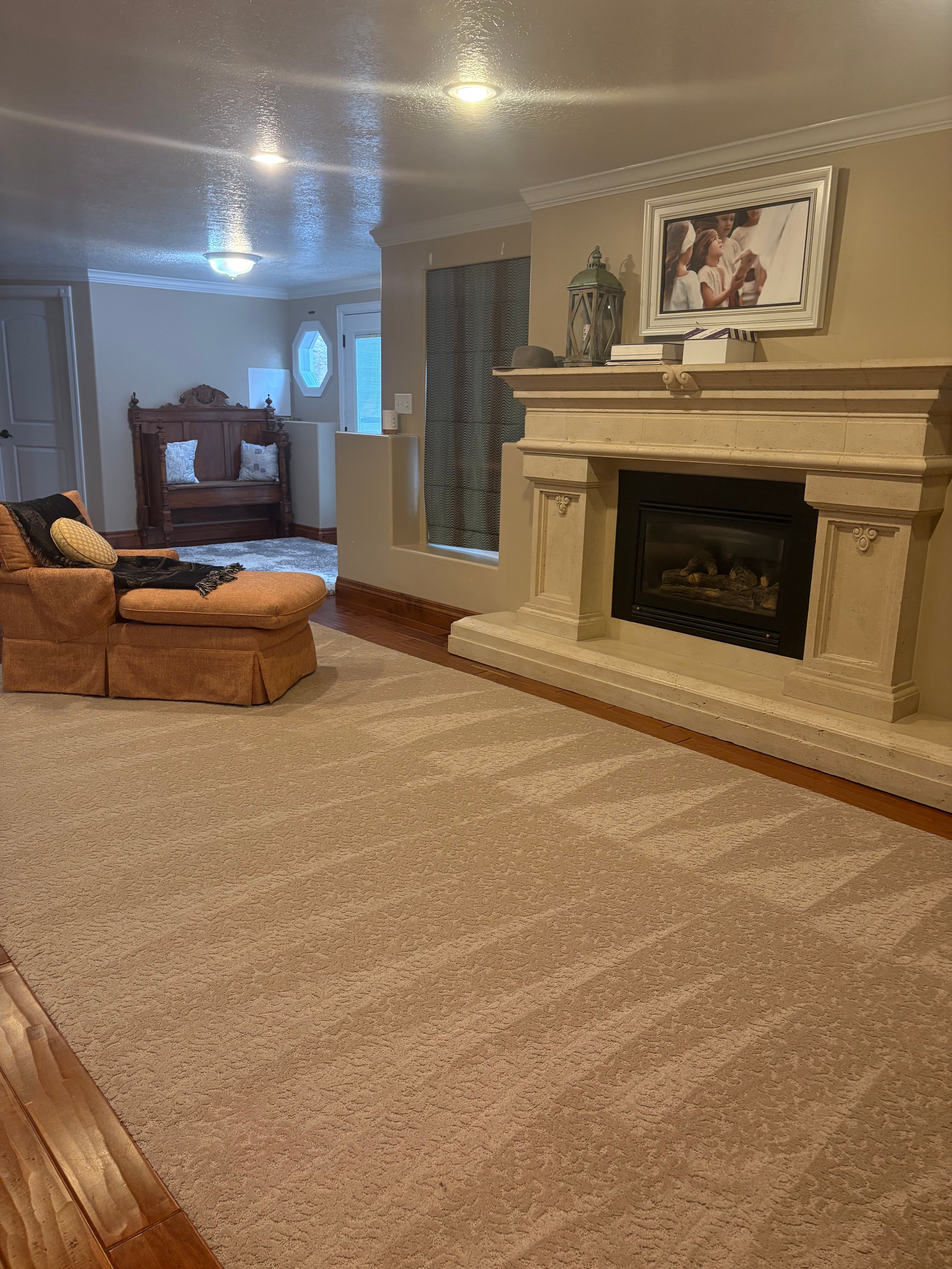Deep cleaned living room